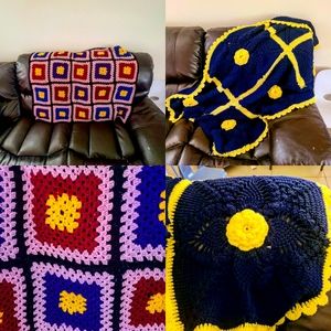 Set of 2 afgahn quilts throw blankets